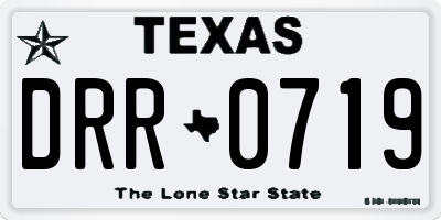 TX license plate DRR0719