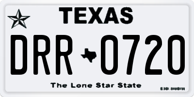 TX license plate DRR0720
