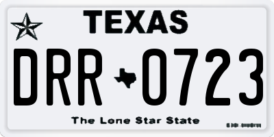 TX license plate DRR0723