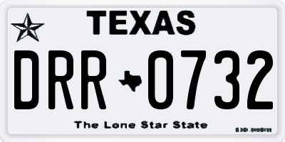 TX license plate DRR0732
