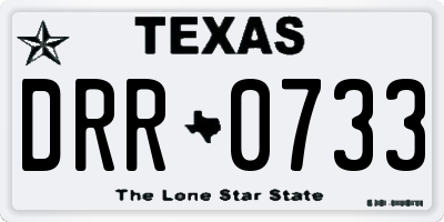 TX license plate DRR0733