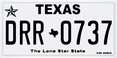 TX license plate DRR0737
