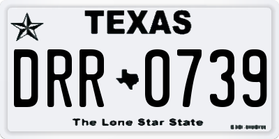 TX license plate DRR0739