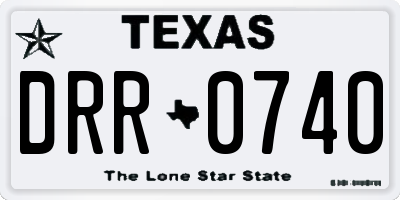 TX license plate DRR0740