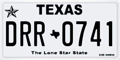 TX license plate DRR0741
