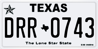 TX license plate DRR0743