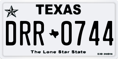 TX license plate DRR0744