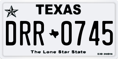 TX license plate DRR0745