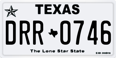 TX license plate DRR0746