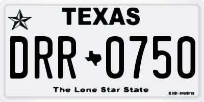 TX license plate DRR0750