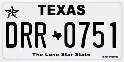 TX license plate DRR0751