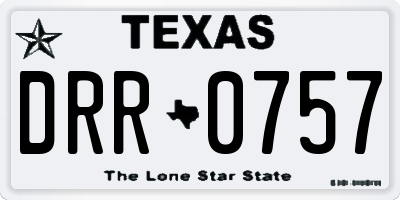 TX license plate DRR0757