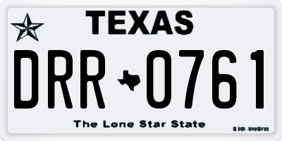 TX license plate DRR0761