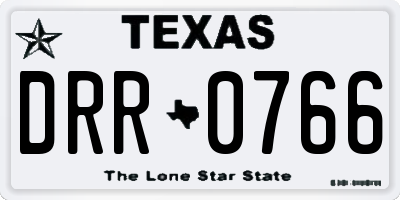 TX license plate DRR0766