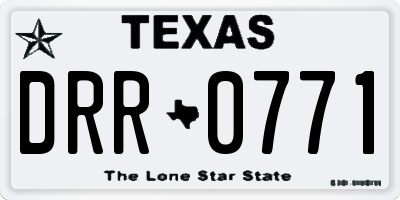 TX license plate DRR0771