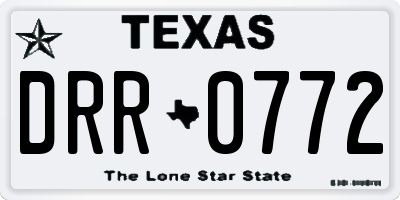 TX license plate DRR0772