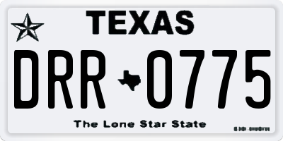 TX license plate DRR0775
