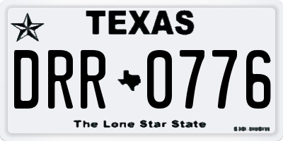 TX license plate DRR0776