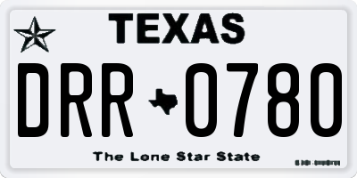 TX license plate DRR0780