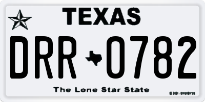 TX license plate DRR0782