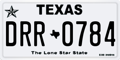 TX license plate DRR0784