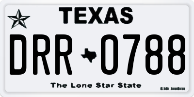 TX license plate DRR0788