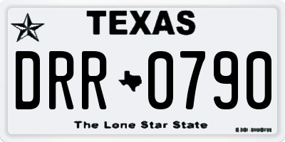 TX license plate DRR0790