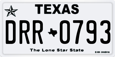 TX license plate DRR0793
