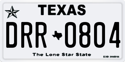 TX license plate DRR0804