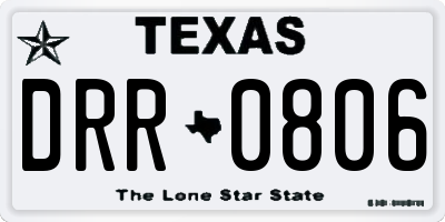 TX license plate DRR0806