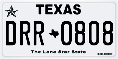 TX license plate DRR0808