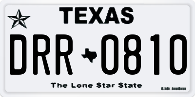 TX license plate DRR0810