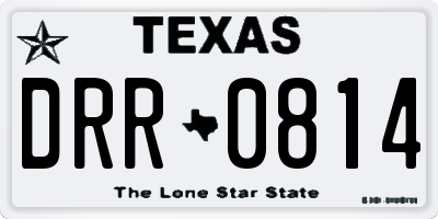 TX license plate DRR0814