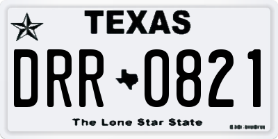 TX license plate DRR0821