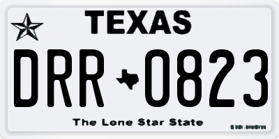 TX license plate DRR0823