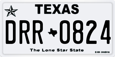 TX license plate DRR0824