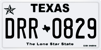 TX license plate DRR0829