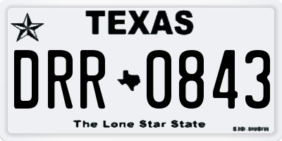 TX license plate DRR0843