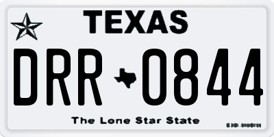 TX license plate DRR0844