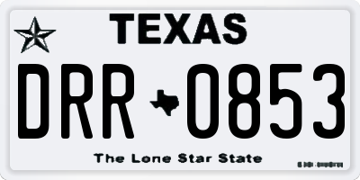 TX license plate DRR0853