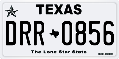 TX license plate DRR0856