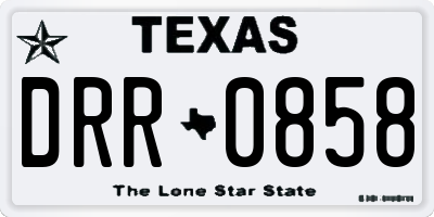 TX license plate DRR0858