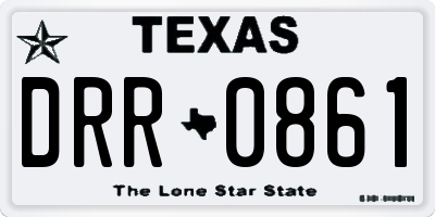 TX license plate DRR0861