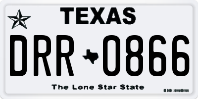 TX license plate DRR0866