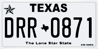 TX license plate DRR0871
