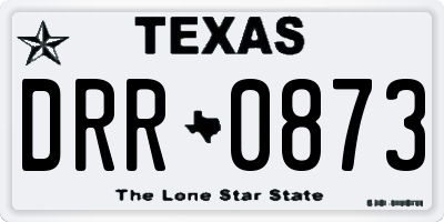 TX license plate DRR0873