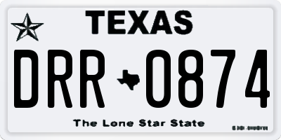 TX license plate DRR0874
