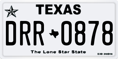 TX license plate DRR0878