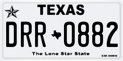 TX license plate DRR0882