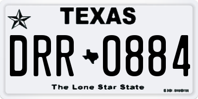 TX license plate DRR0884